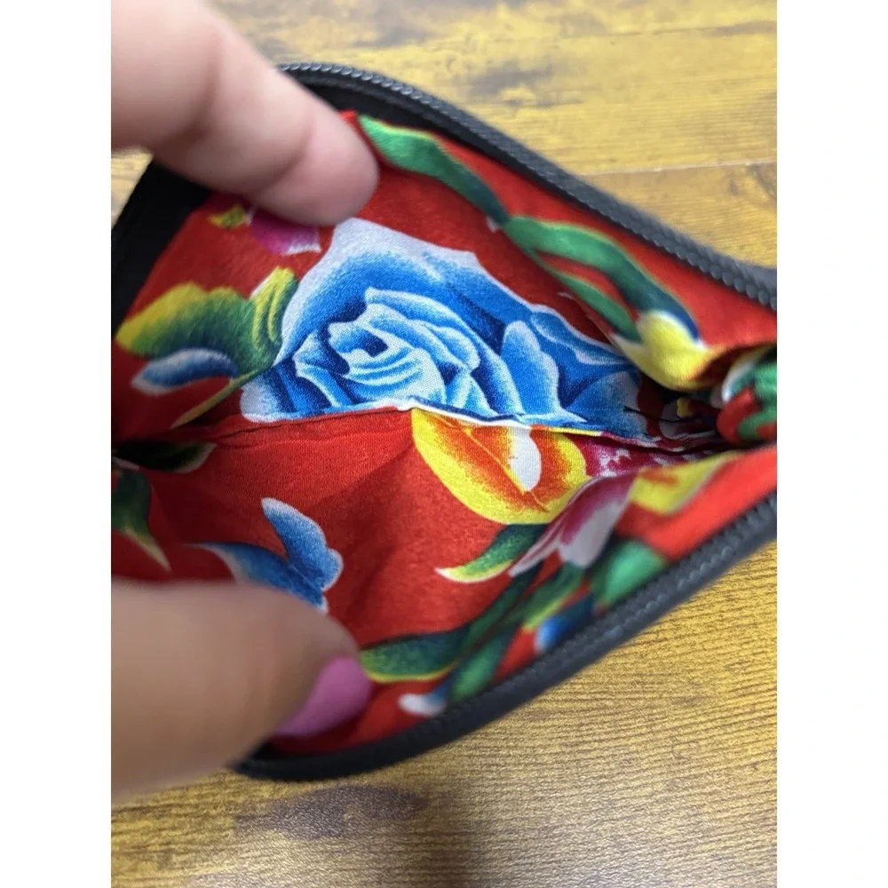 Floral Bag Coin Embroidered Crafts Peru Wallet Purse Pattern Zipper